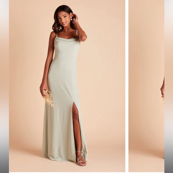 Birdy Grey Ash Crepe Dress in color Sage, size XS. Bridesmaid dress worn once. - Picture 3 of 10